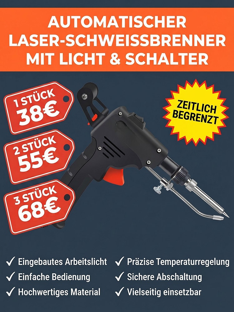 Neueste Schweißmaschine – entwickelt von Deutschlands Top‑Technischer Hochschule. 2000 W Höchstleistung,präzises Schweißen in 0,1 Sekunden,500 % höhere Effizienz