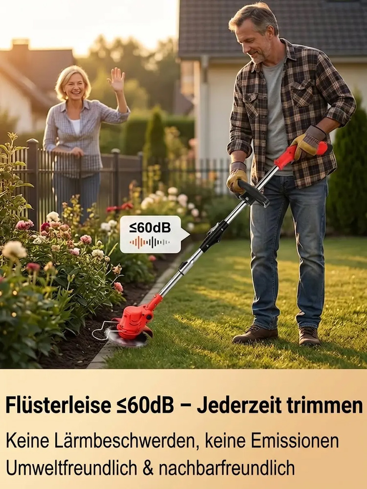 【für 59€! Nur heute!】2026er Profi-Akku-Rasenmäher mit leistungsstarkem 1880 W bürstenlosem Motor ✨