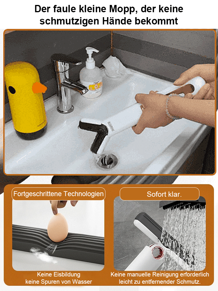 Der faule kleine Mopp, der keine schmutzigen Hände bekommt