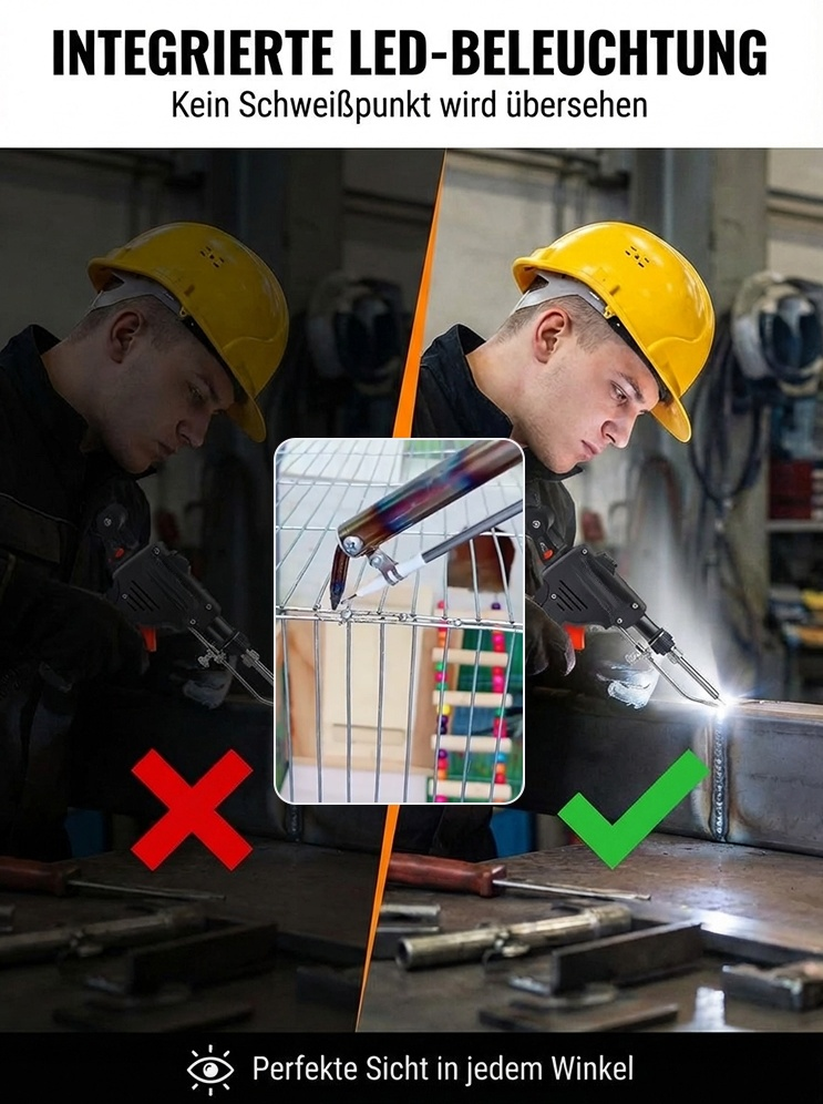 Neueste Schweißmaschine – entwickelt von Deutschlands Top‑Technischer Hochschule. 2000 W Höchstleistung,präzises Schweißen in 0,1 Sekunden,500 % höhere Effizienz