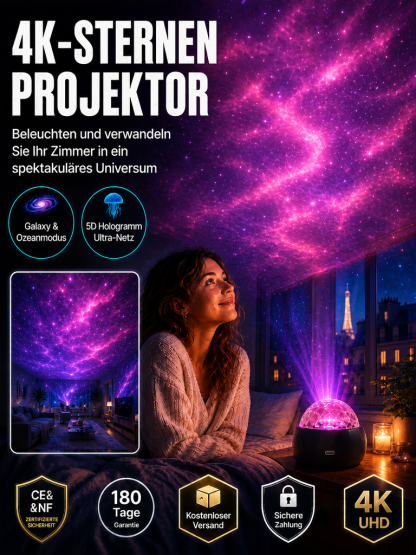 ✨Poznaj projektor 5D hologram, który zamienia zwykłe pomieszczenie w magiczną głębinę lub gwiezdny wszechświat.