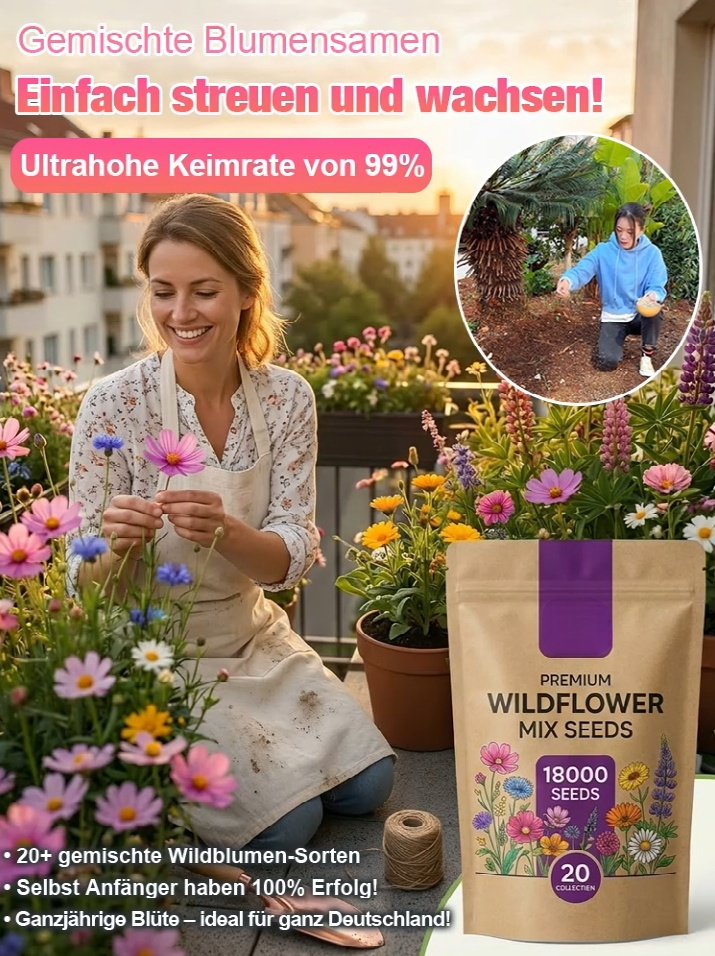 【Über 240.000 Menschen haben bereits gekauft】💐Mehrjährige Mischung – blüht das ganze Jahr, verwelkt nicht.  