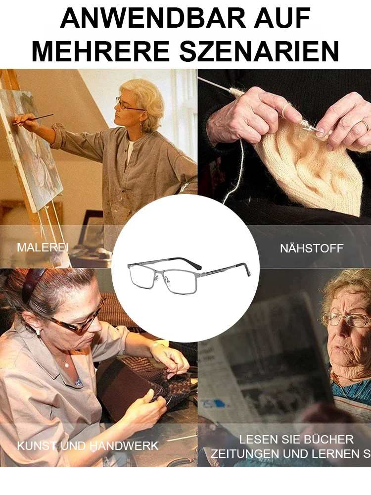 Intelligente Gleitsichtbrille，🕶️Es blockiert 99 % Blau, 🏖️schützt die Augen bei Handy, TV und Lesen vor Ermüdung.🍀