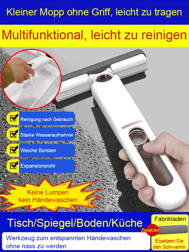 Der faule kleine Mopp, der keine schmutzigen Hände bekommt