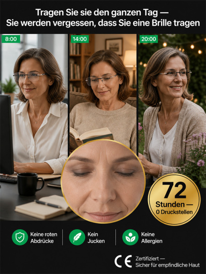 Eine Brille – automatisch angepasst an Entfernung und Licht. Schluss mit dem Wechsel zwischen Lese-, Alltags- und Sonnenbrille.