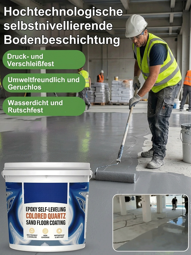 Pintura epoxi autonivelante al aceite para pisos, resistente al desgaste y antideslizante
