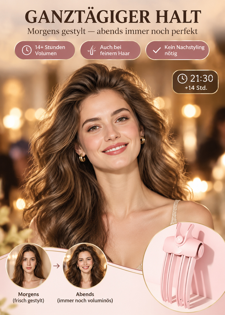 💃Schluss mit plattem Haar! Kabelloser Ansatz-Booster mit Rotlicht für XXL-Volumen.