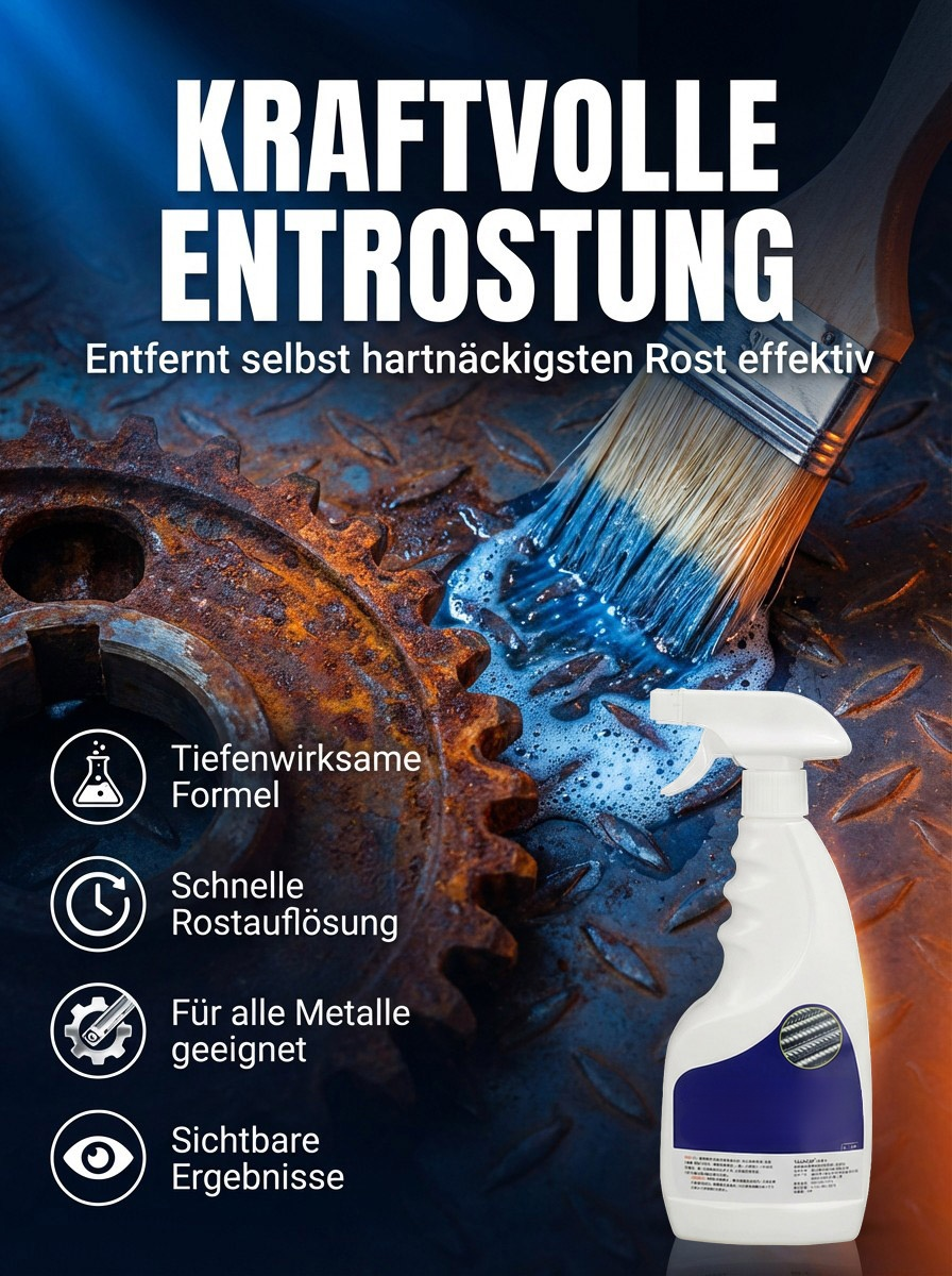 🚀 Rost im Handumdrehen wieder zum Glänzen bringen! 💪 Rost mühelos mit einem kraftvollen Rostentferner beseitigen! 🔧 Müheloses Selbermachen! 🌟 Werkzeuge wiederbeleben! 🔨