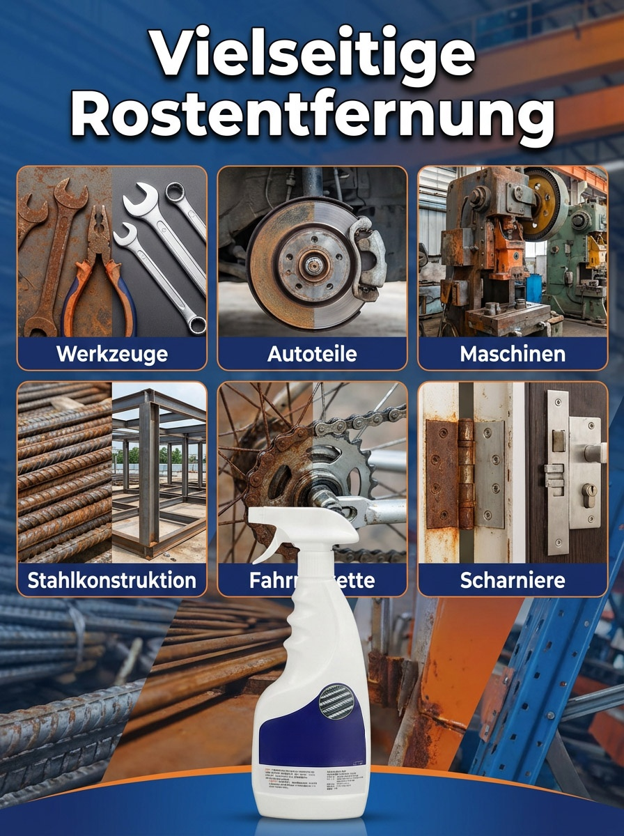 🚀 Rost im Handumdrehen wieder zum Glänzen bringen! 💪 Rost mühelos mit einem kraftvollen Rostentferner beseitigen! 🔧 Müheloses Selbermachen! 🌟 Werkzeuge wiederbeleben! 🔨
