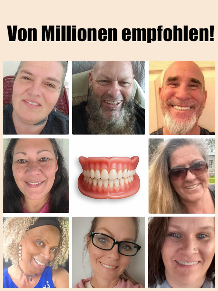 A.I. Thermo-Zähne – Perfekter Halt. Kein Zahnarzt,   Keine Schmerzen: In Sekunden ein makelloses Lächeln. Komplett ohne Bohren oder Spritzen! 