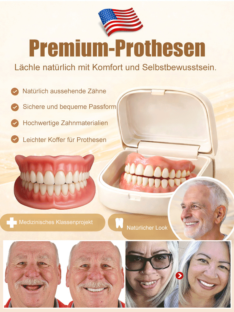 A.I. Thermo-Zähne – Perfekter Halt. Kein Zahnarzt,   Keine Schmerzen: In Sekunden ein makelloses Lächeln. Komplett ohne Bohren oder Spritzen! 