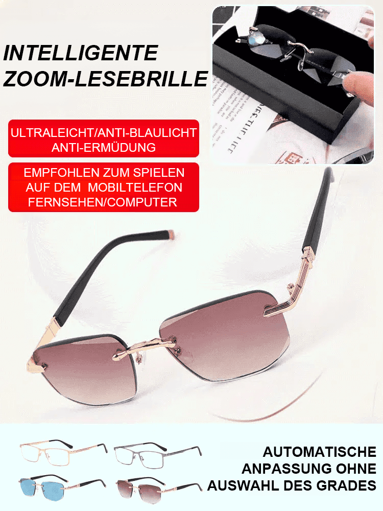Intelligente Gleitsichtbrille，🕶️Es blockiert 99 % Blau, 🏖️schützt die Augen bei Handy, TV und Lesen vor Ermüdung.🍀