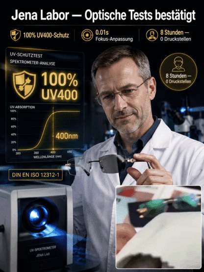 Eine Brille – automatisch angepasst an Entfernung und Licht. Schluss mit dem Wechsel zwischen Lese-, Alltags- und Sonnenbrille.