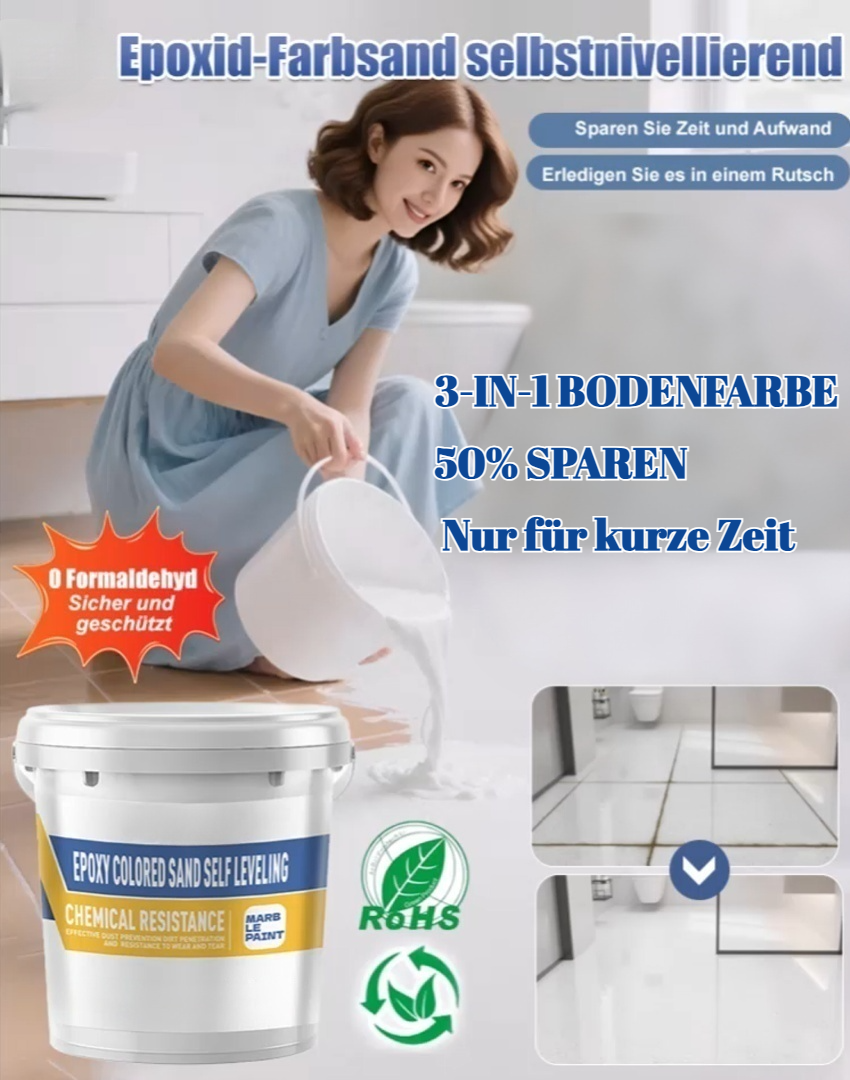 【Am selben Tag streichen, am selben Tag beziehen】Verabschieden Sie sich von teuren Fliesen，3-IN-1 BODENFARBE ，50% SPAREN ， Nur für kurze Zeit!