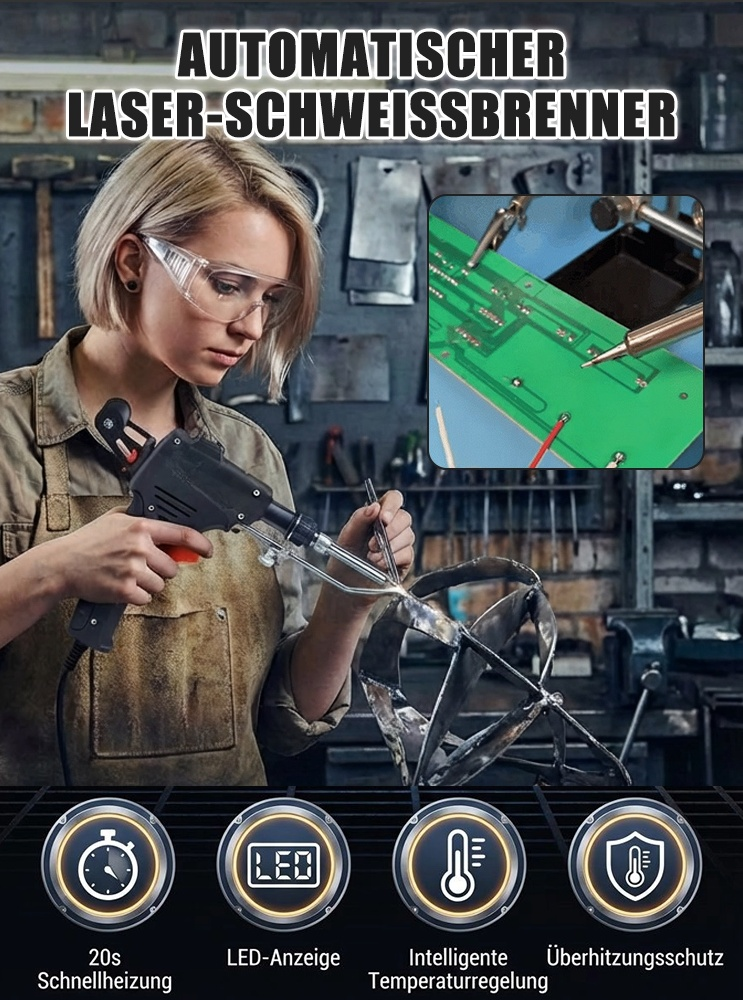 Neueste Schweißmaschine – entwickelt von Deutschlands Top‑Technischer Hochschule. 2000 W Höchstleistung,präzises Schweißen in 0,1 Sekunden,500 % höhere Effizienz