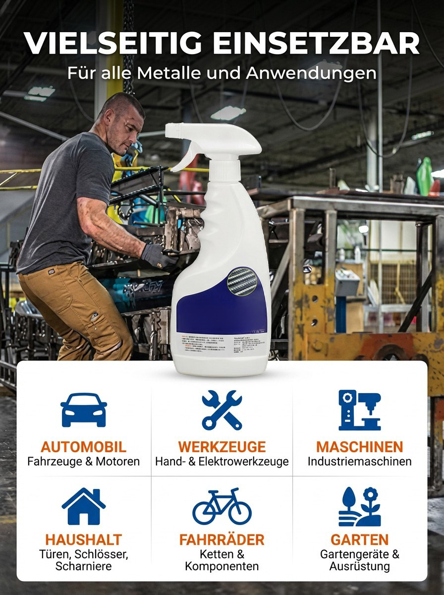 🚀 Rost im Handumdrehen wieder zum Glänzen bringen! 💪 Rost mühelos mit einem kraftvollen Rostentferner beseitigen! 🔧 Müheloses Selbermachen! 🌟 Werkzeuge wiederbeleben! 🔨