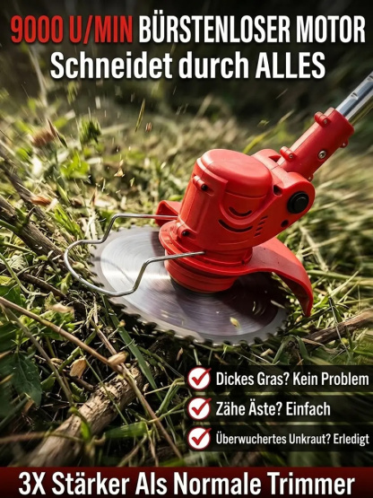 【für 59€! Nur heute!】2026er Profi-Akku-Rasenmäher mit leistungsstarkem 1880 W bürstenlosem Motor ✨