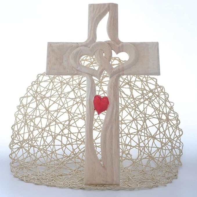 Handmade Cross Intertwined Hearts