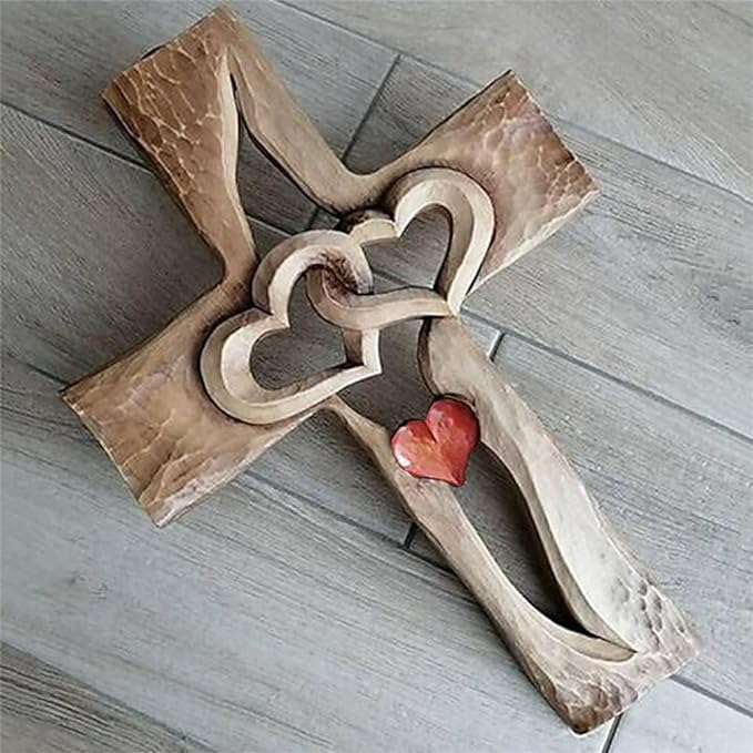 Handmade Cross Intertwined Hearts