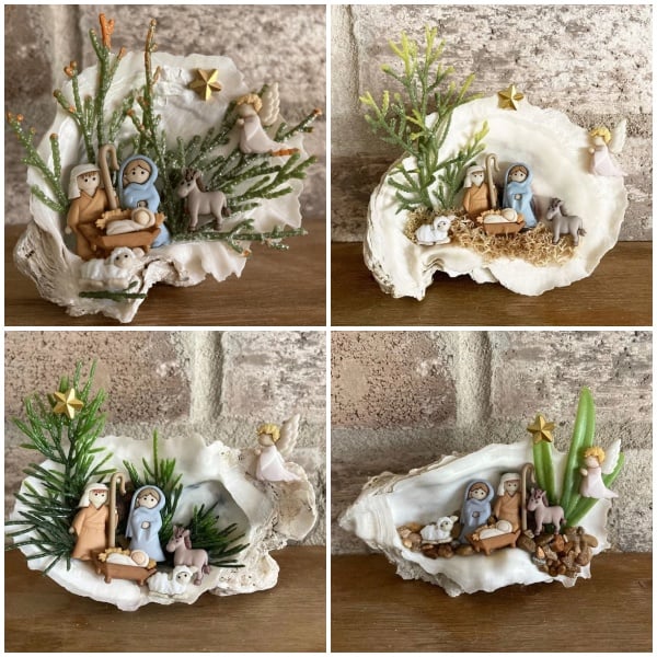 🎅2025 EARLY CHRISTMAS SALE -49% OFF🎁 - Handmade Nativity In An Oyster Shell Statue