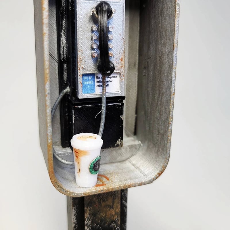 (HOT SALE NOW 49% OFF) - Handmade Miniature American Payphone in 1:12 Scale