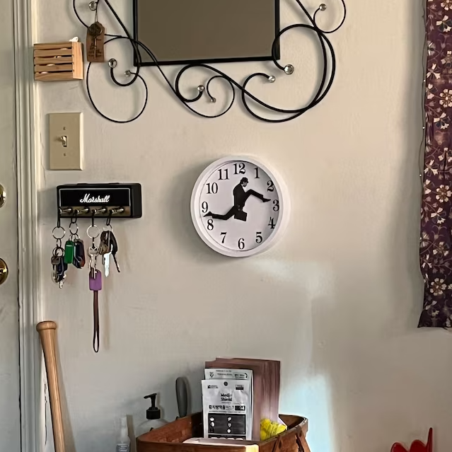 Monty Python inspired Silly Walk Wall Clock