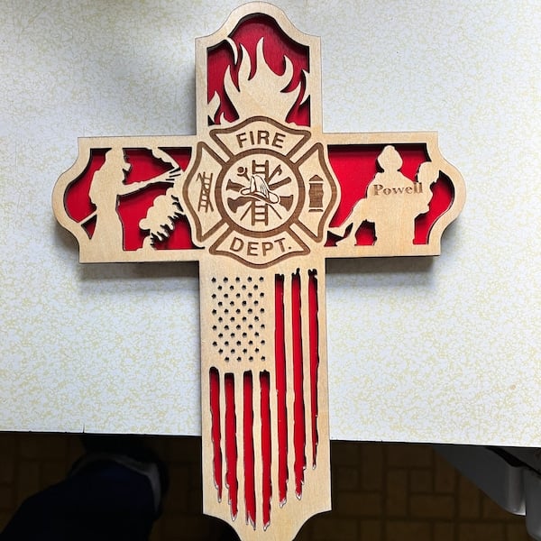 Best Gift for firefighter | Firefighter retirement | | Personalized Gift | Firefighter gift | wooden Cross, first responder