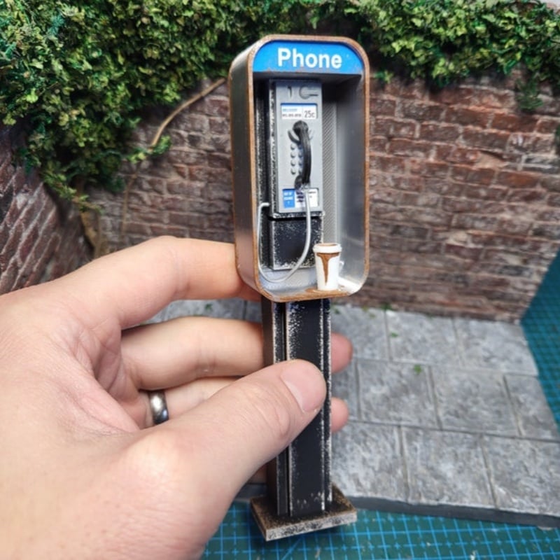 (HOT SALE NOW 49% OFF) - Handmade Miniature American Payphone in 1:12 Scale