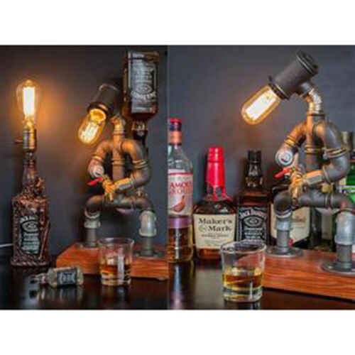 Firefighter Wine Dispenser Handmade Pipeman Liqure Whiskey Pourer Gift LampShade | 168DEAL
