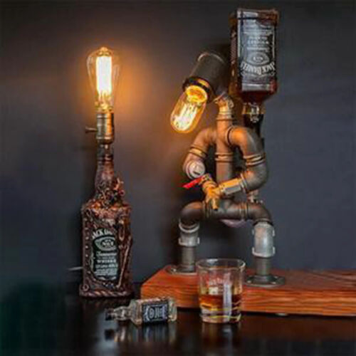 Firefighter Wine Dispenser Handmade Pipeman Liqure Whiskey Pourer Gift LampShade | 168DEAL