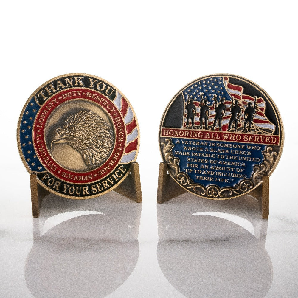 Honoring All Who Served Thank You Coin