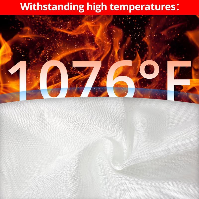 Fire Blanket for Home and Kitchen - 8 Pack 40"x40" Flame Suppression Fiberglass Fire Blankets for House Camping  Warehouse Office   Safety 3