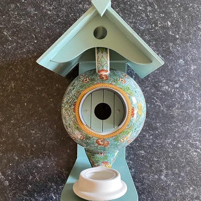 ✨️Promotion Sale 49% OFF✨️ William Morris Teal Teapot Bird House