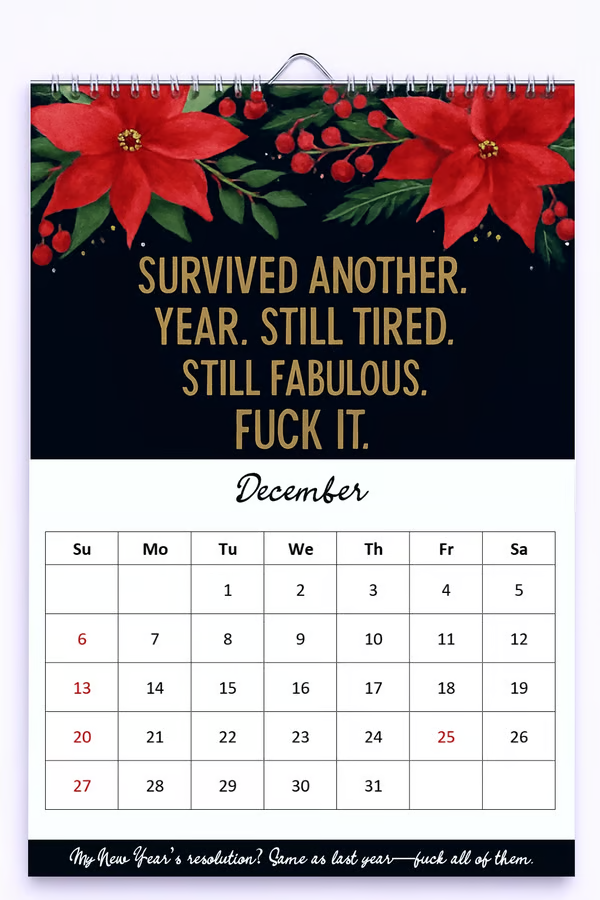 Fuck It Again – 2026 Calendar For Women Who’ve Had Enough