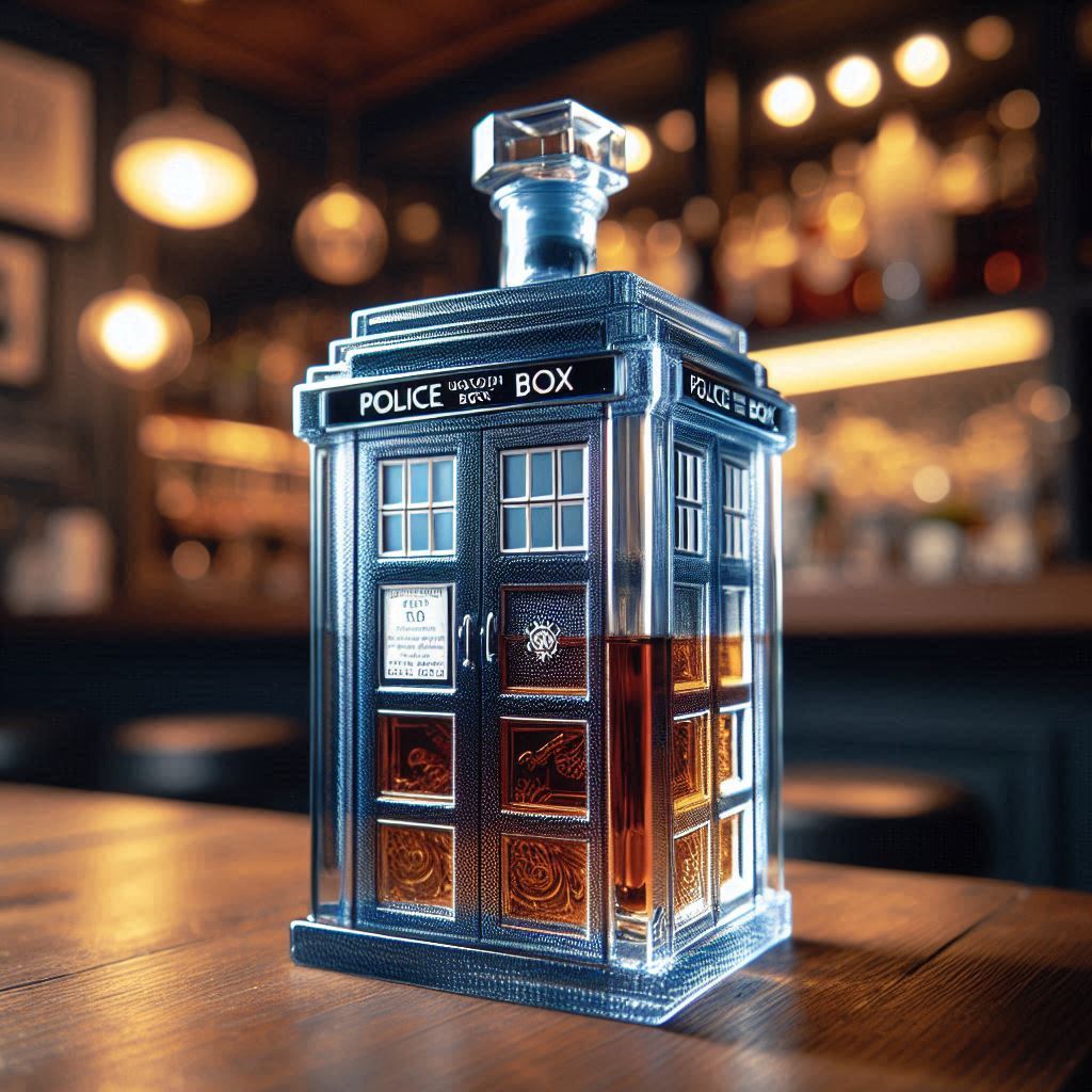 TARDIS Whiskey Bottle