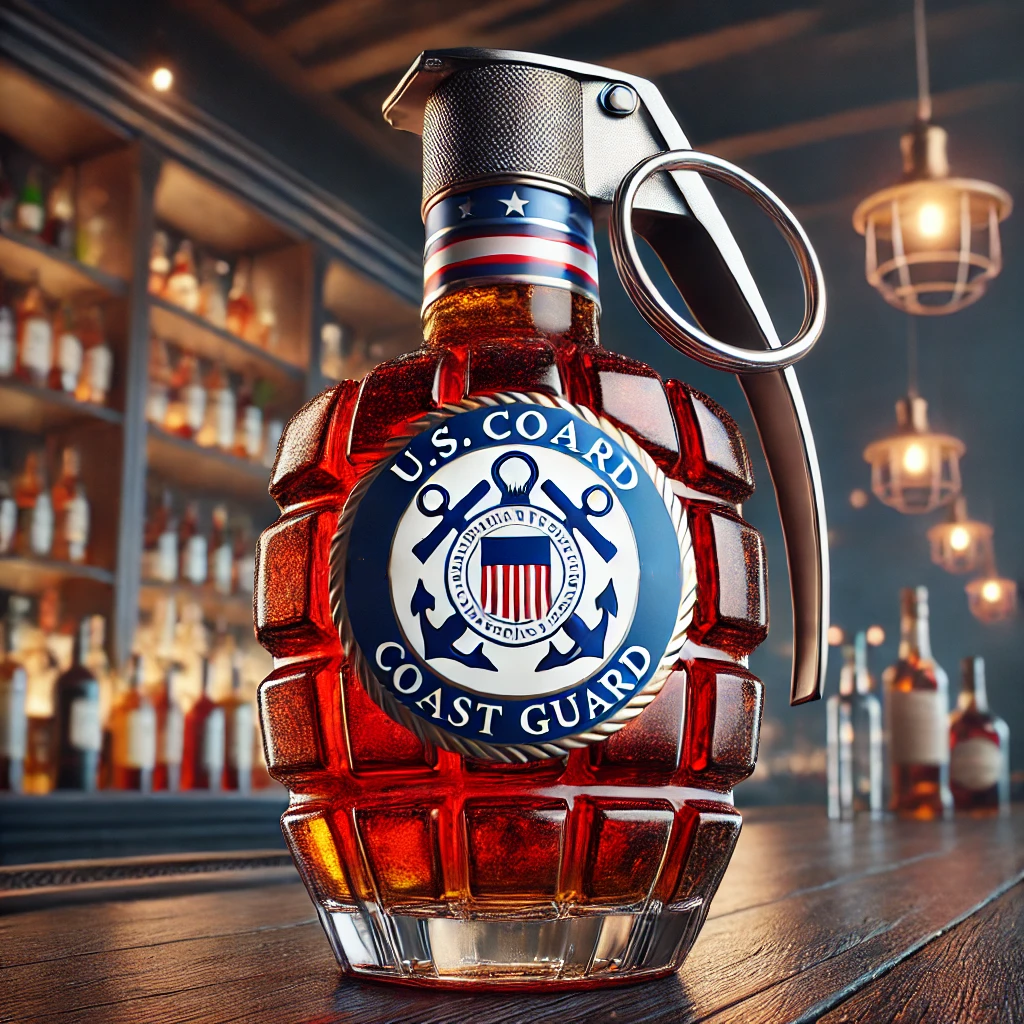Military Hand Grenade Whiskey Bottle