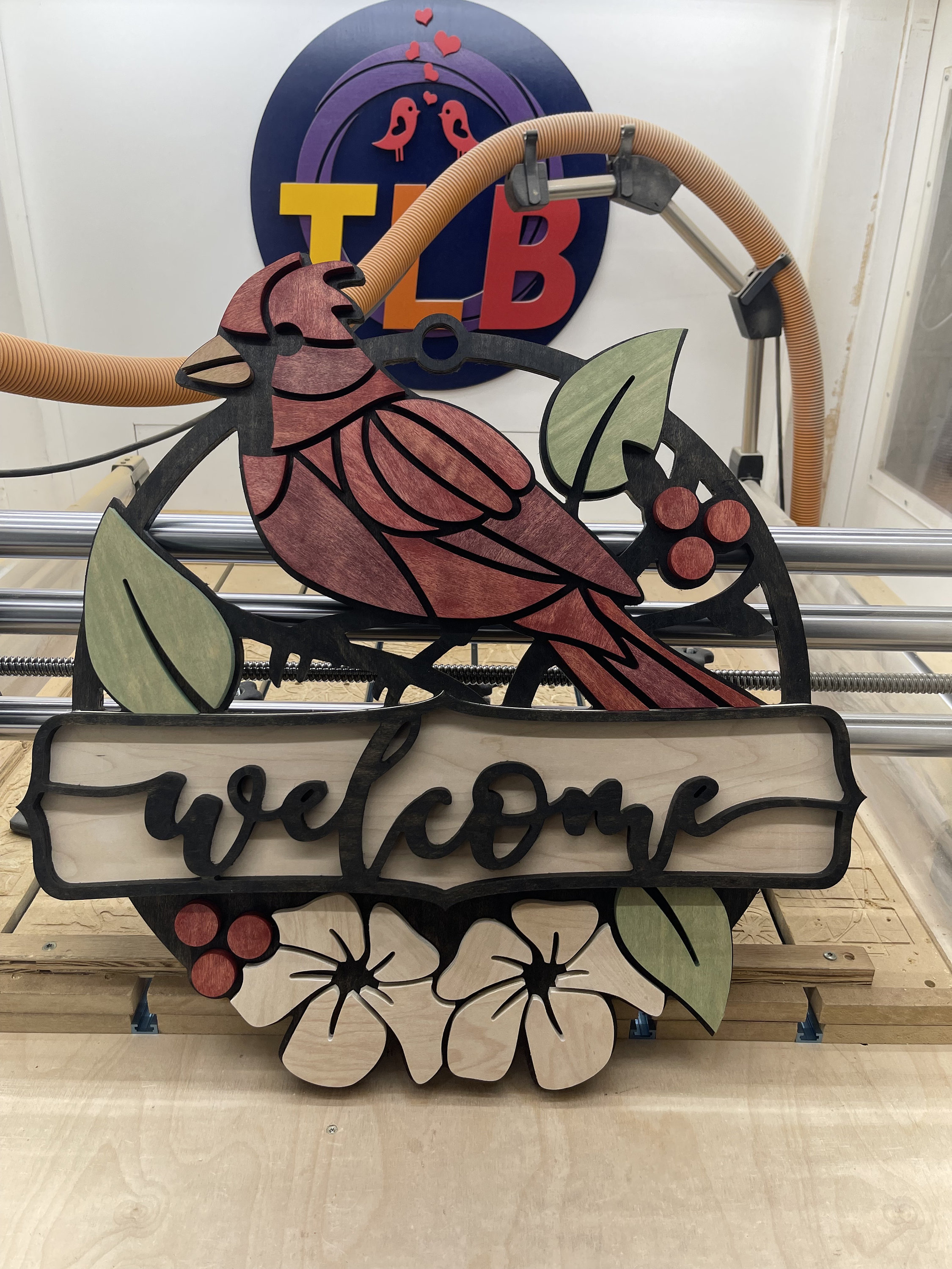 Cardinal Door Hanger Bird Decor For Bird Lover Gift Welcome Sign Bird Art