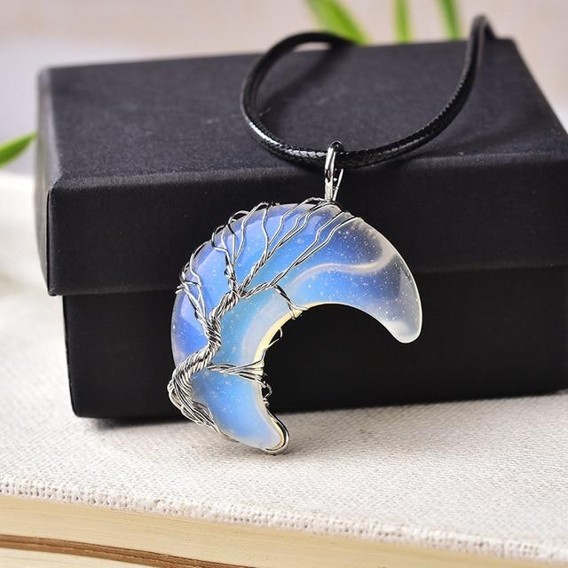 Tree Of Life Crescent Necklace