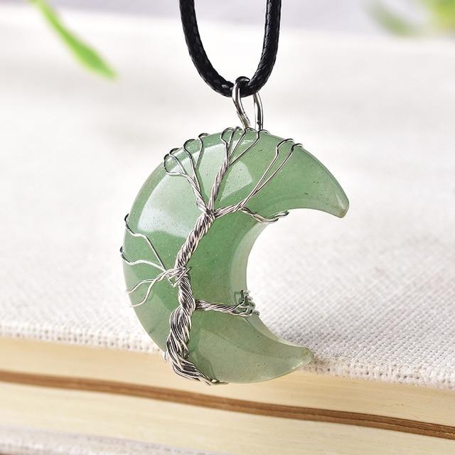 Tree Of Life Crescent Necklace