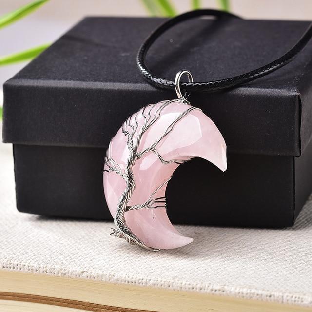 Tree Of Life Crescent Necklace