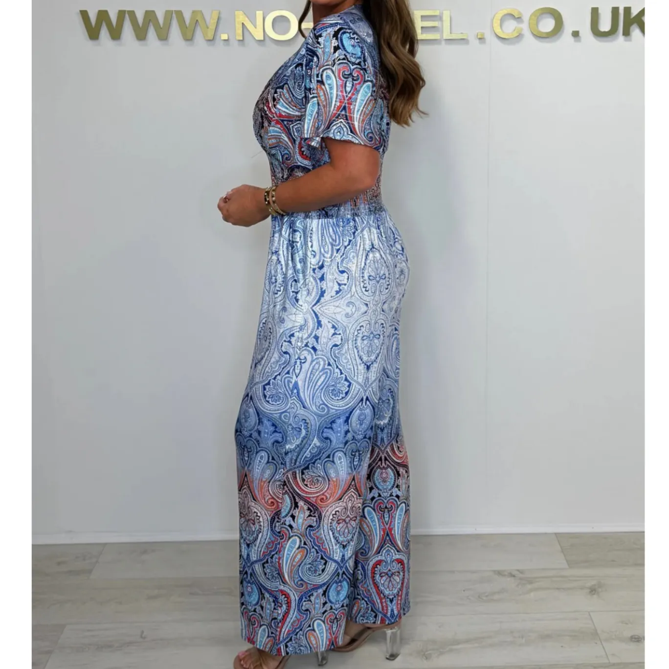 🌷 Summer Hot Sale 49% Off - Bohemian Print Wide Leg Jumpsuit