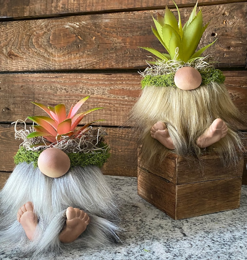 Whimsical Gnome Flower Pot with Cute Little Feet