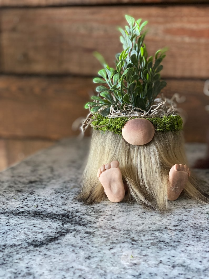Whimsical Gnome Flower Pot with Cute Little Feet