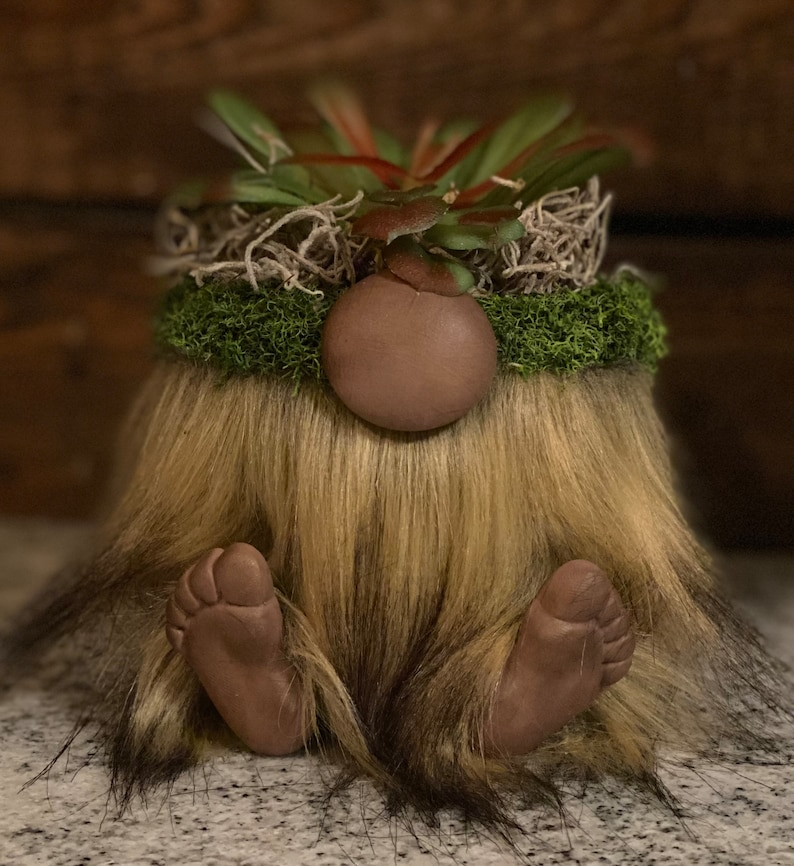 Whimsical Gnome Flower Pot with Cute Little Feet