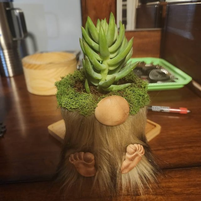 Whimsical Gnome Flower Pot with Cute Little Feet