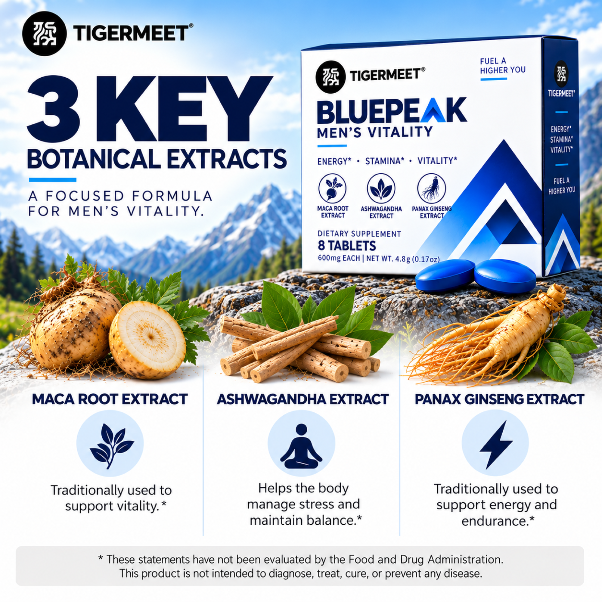 Original BLUEPEAK botanical formula image