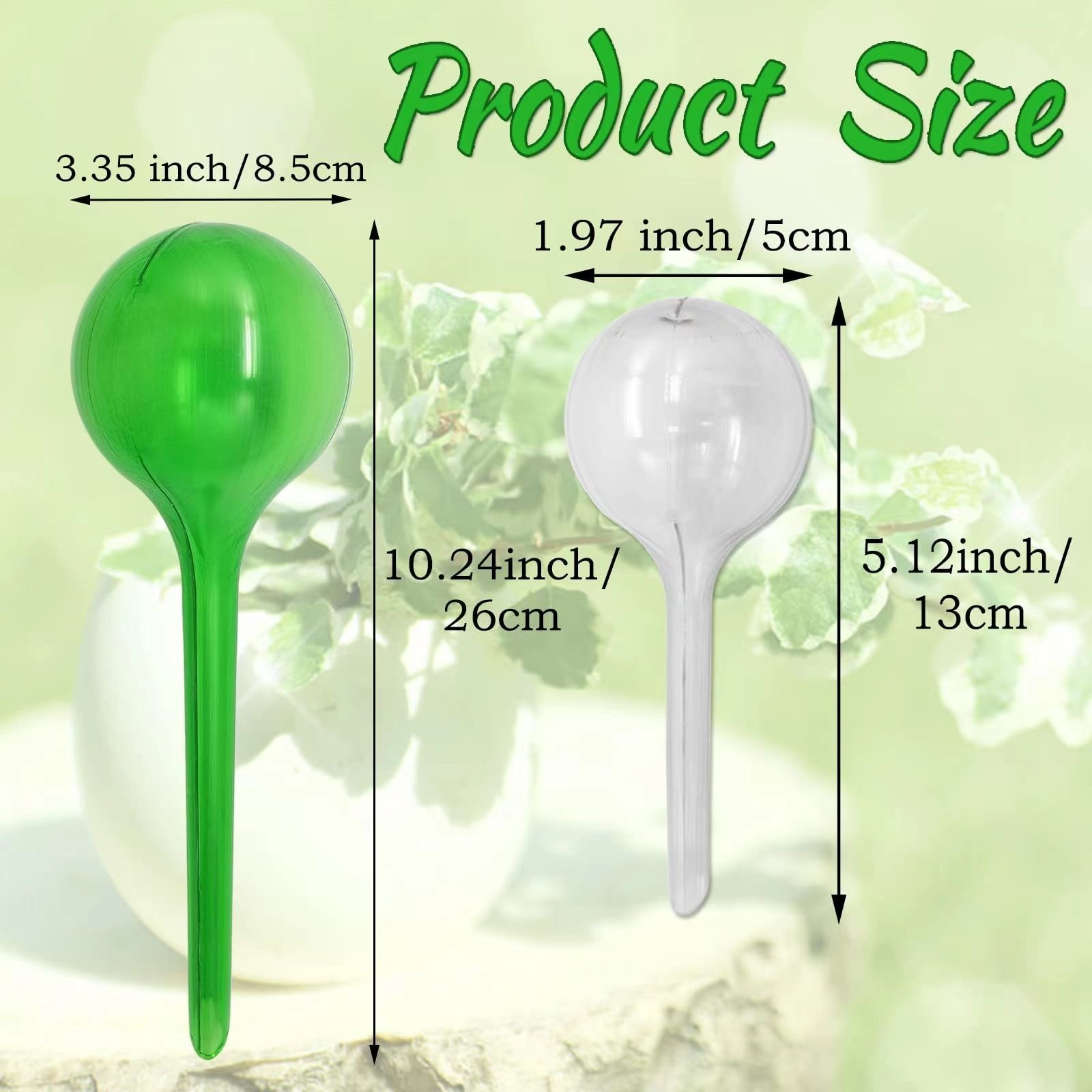 Transparent glass automatic drip waterer for plants