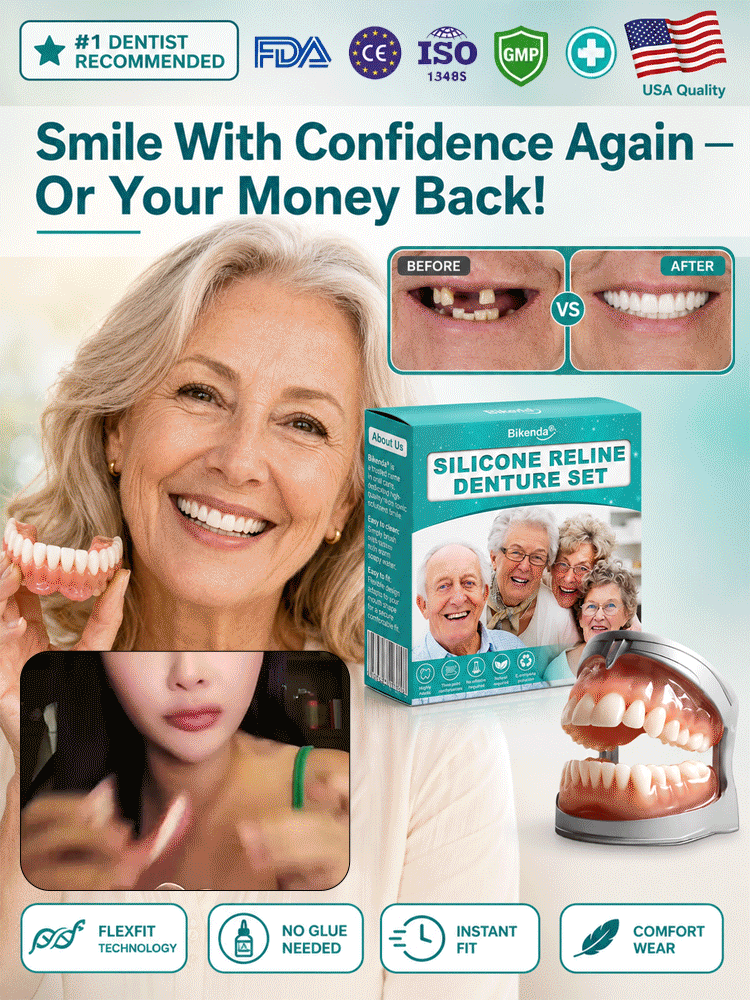 DIYcos New Full Upper and Lower Teeth Set🦷 Get a charming smile in 1 second – no need to endure the pain of dental visits or spend a fortune!