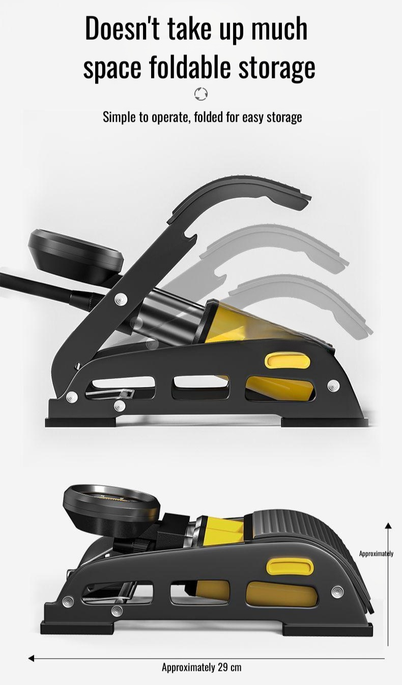 Sturdy car tire pump for emergency roadside inflation