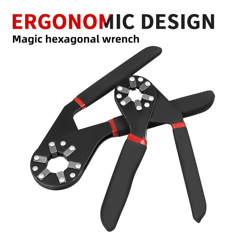 1pc 6"/ 8" External Hex Wrench, Torque Adjustable Wrench, Opening Repair Removal Tool, Magic Wrench,